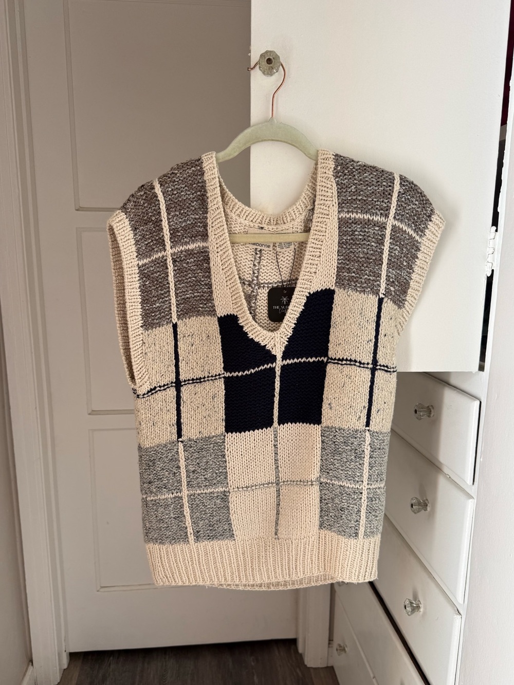 Vintage Liz Claiborne Knit V‑Neck Sweater Vest Silk Blend Size S - Picture 2 of 7